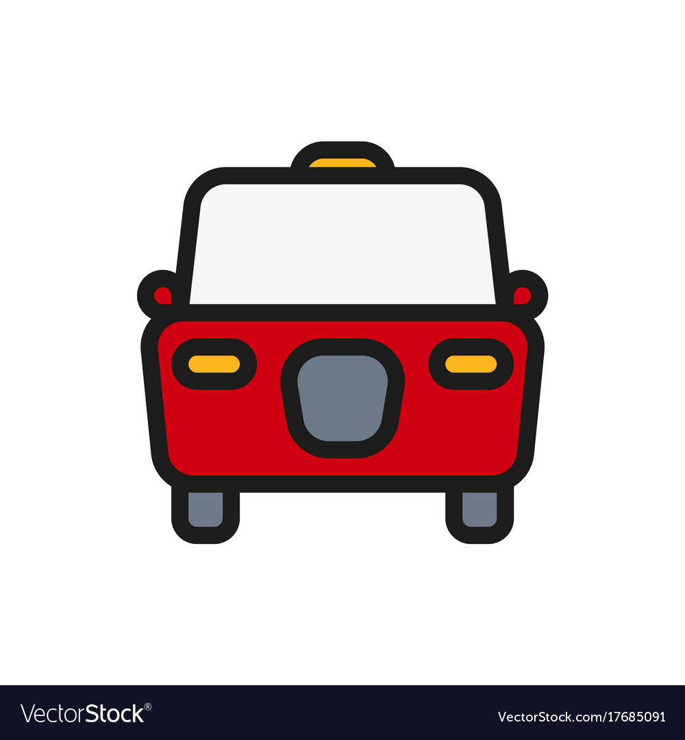 Taxi icon on white background