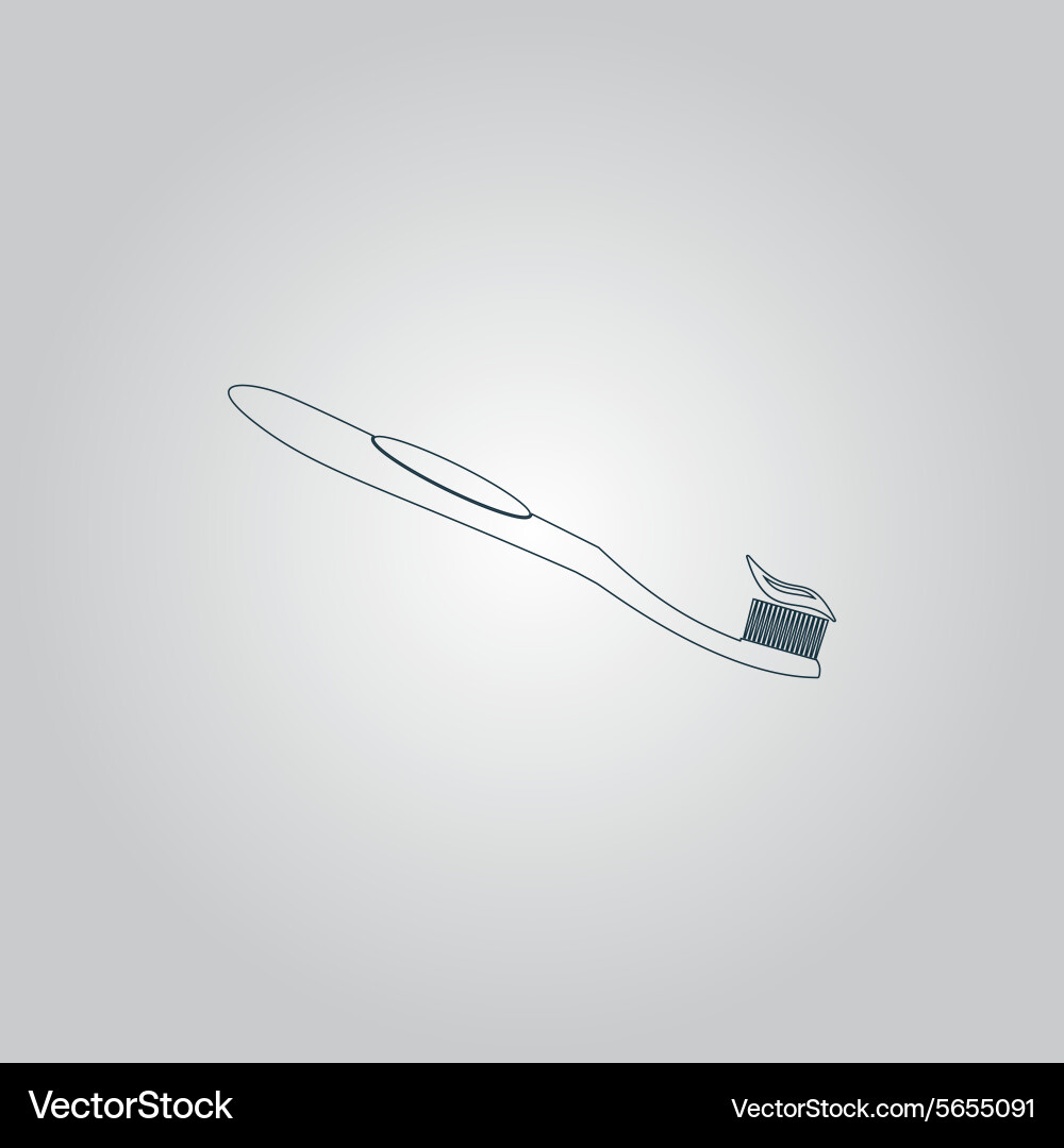 Toothbrush and toothpaste icon Royalty Free Vector Image