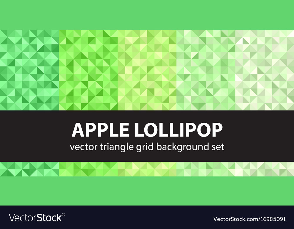 Triangle pattern set apple lollipop seamless