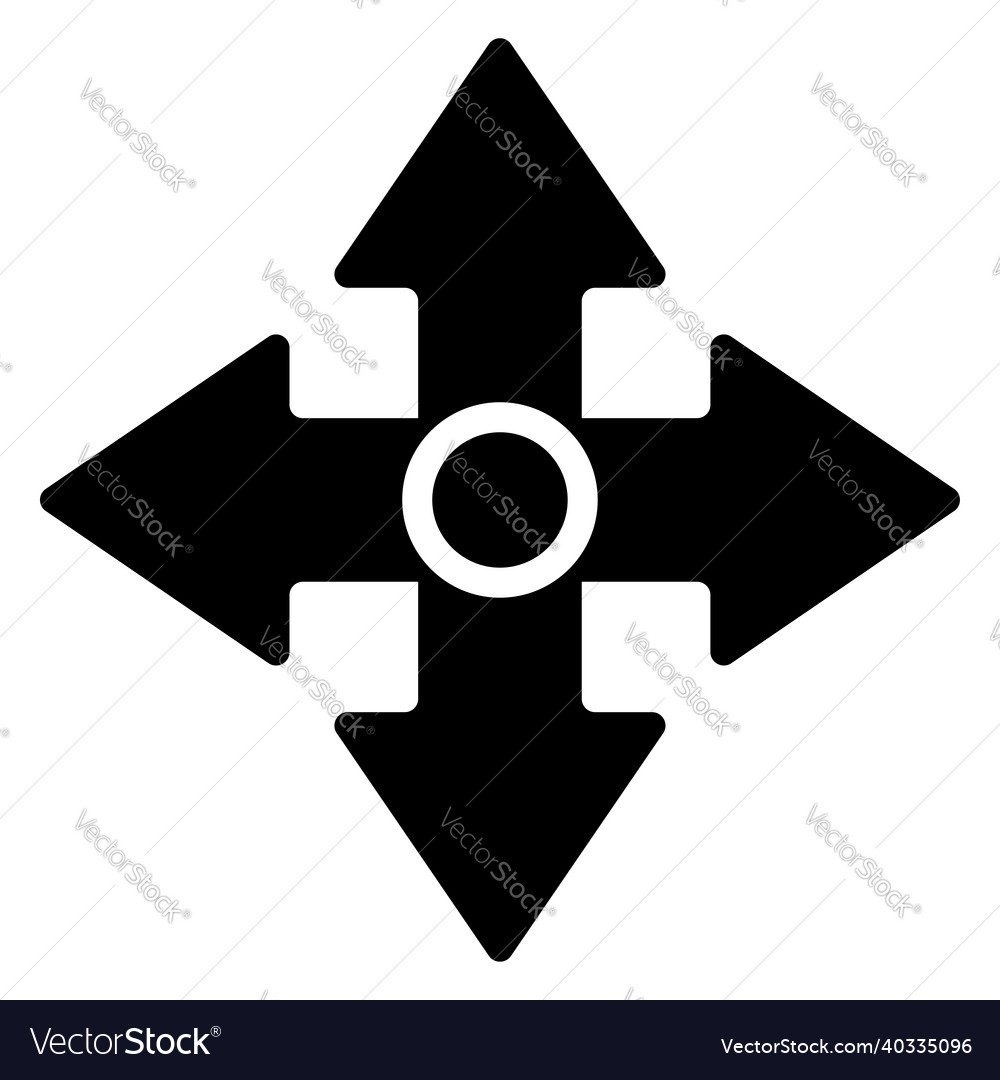 4-way arrows pointers cursors shapes vector image 4-way arrows pointers cursors shapes