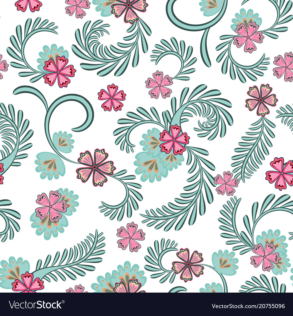 A simple floral pattern convenient for editing Vector Image