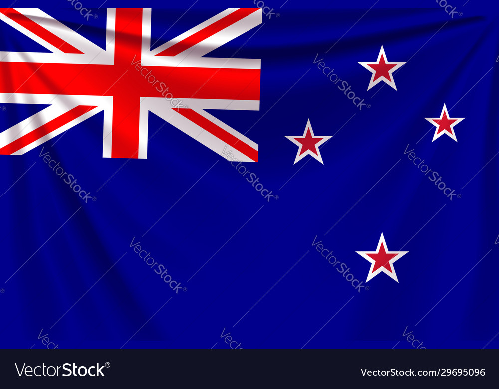 Back flag new zealand Royalty Free Vector Image