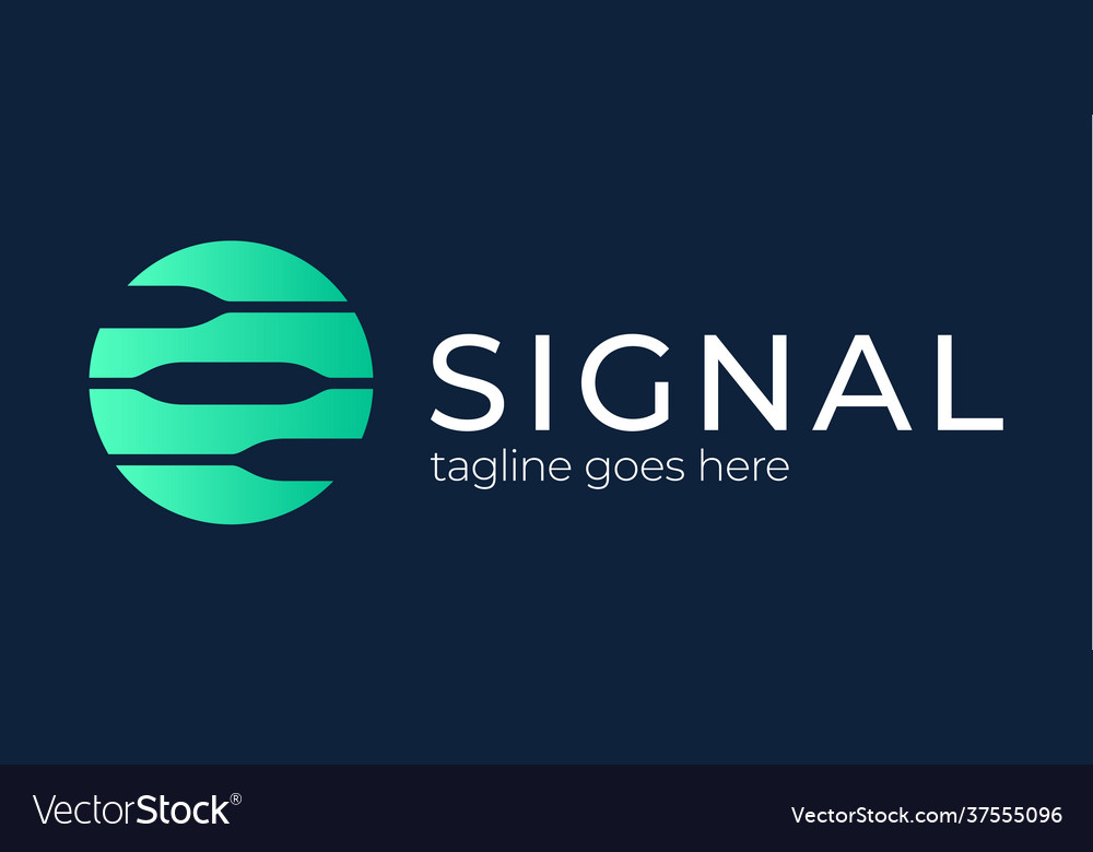 Circle single logo signal for design Royalty Free Vector