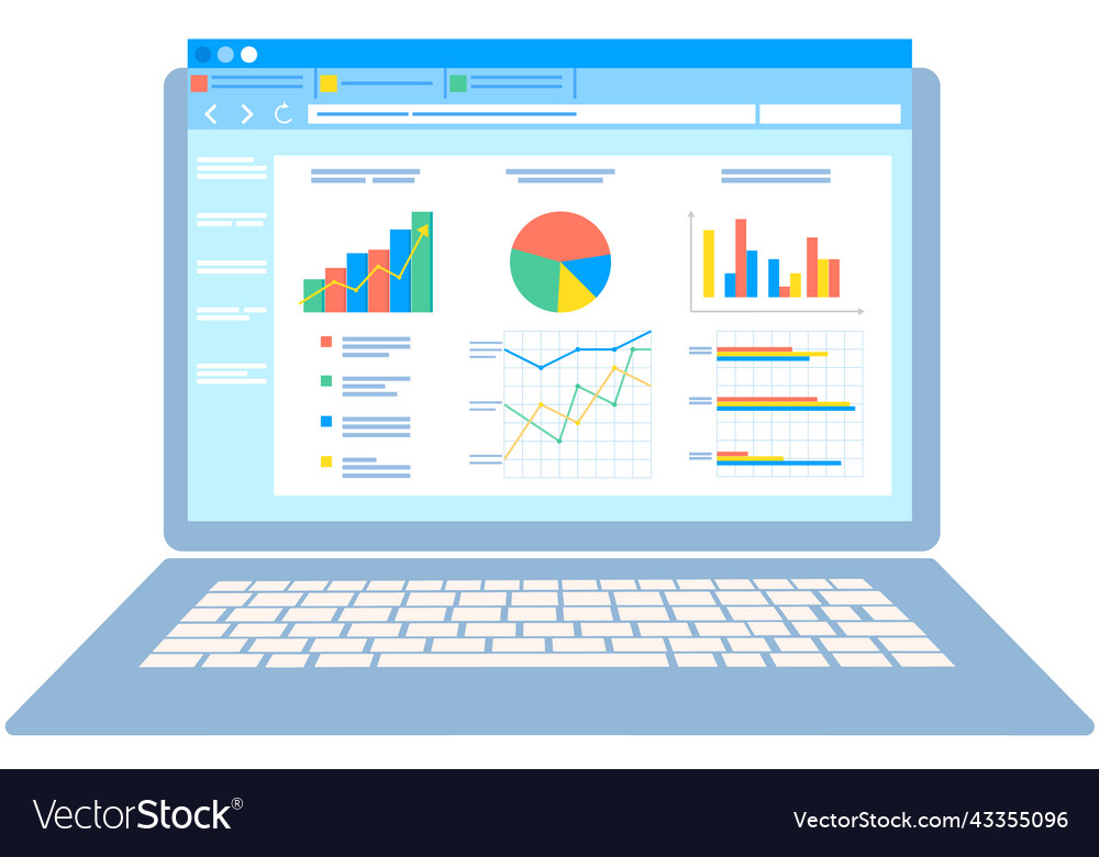 Data Analysis Research Statistics Concept Vector Image