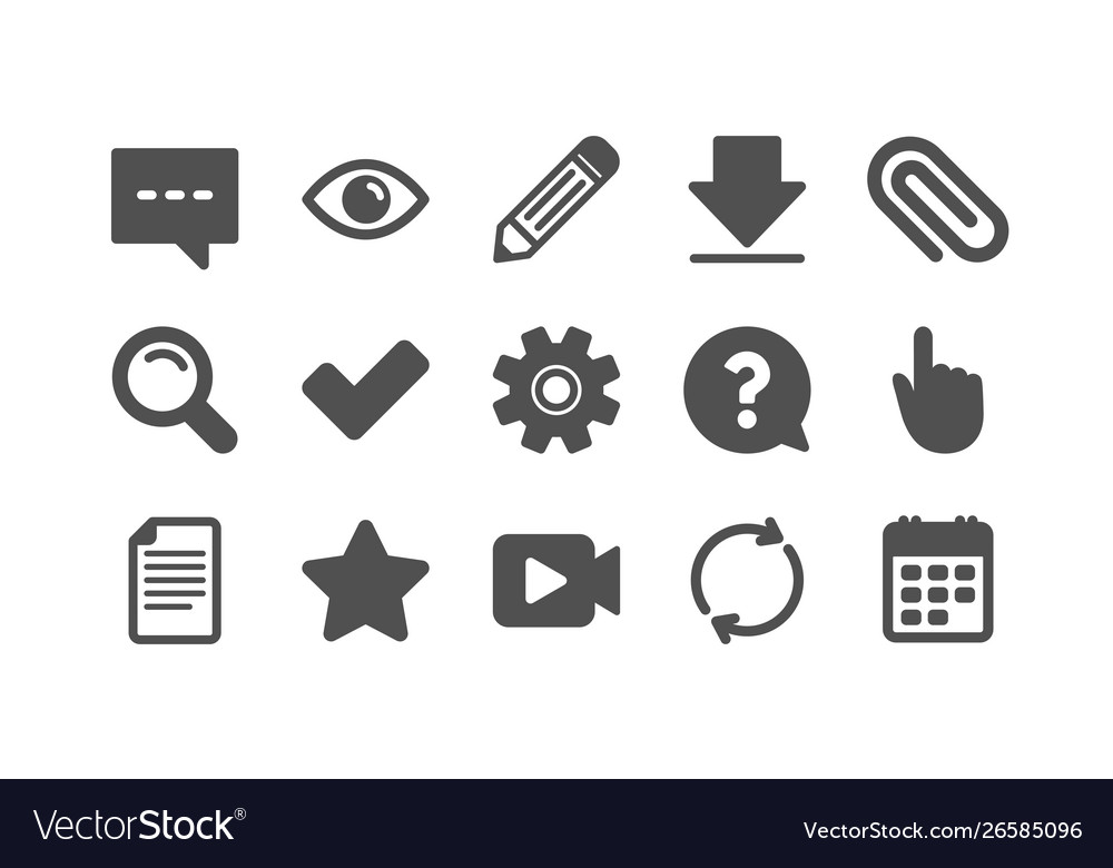 Document calendar and question mark icons search