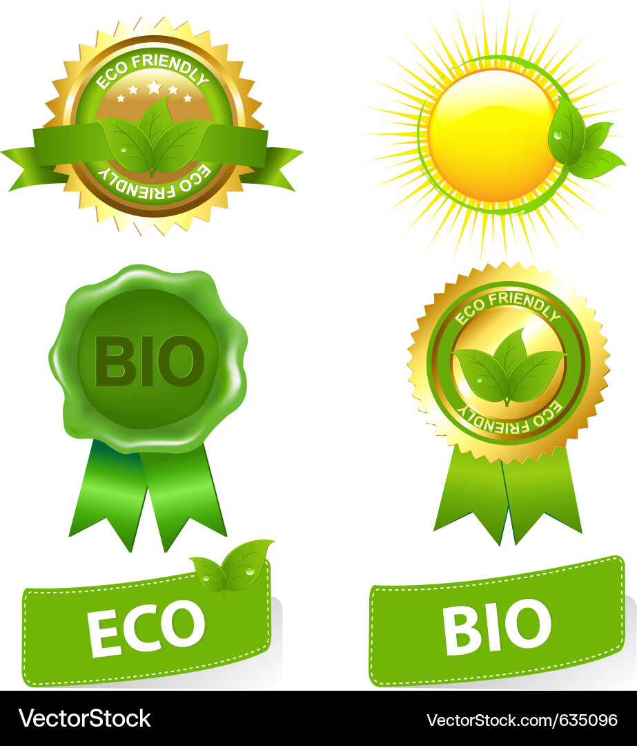 Eco friendly set Royalty Free Vector Image - VectorStock