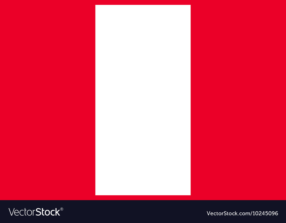 Flag Of Peru In Correct Proportions And Colors Vector Image