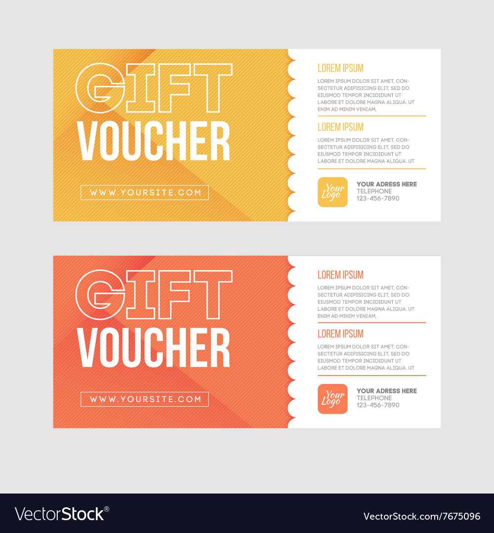 gift voucher template set