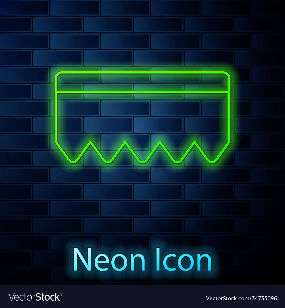 Glowing neon line sponge with bubbles icon