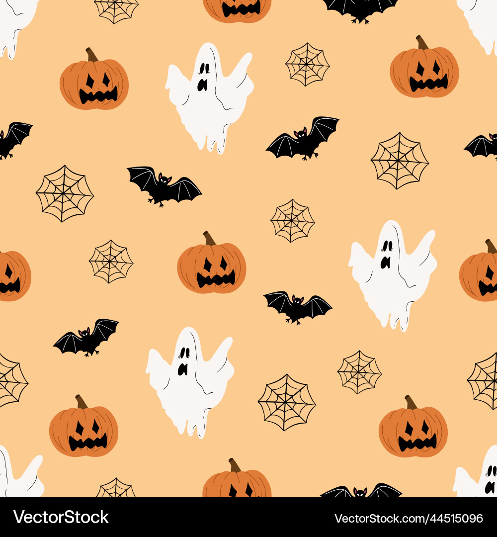 Halloween seamless pattern design Royalty Free Vector Image