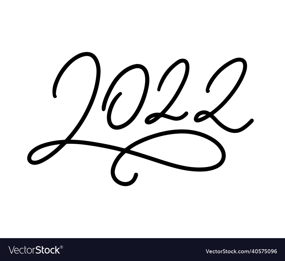 Happy new year 2022 logo text design 2022 year Vector Image