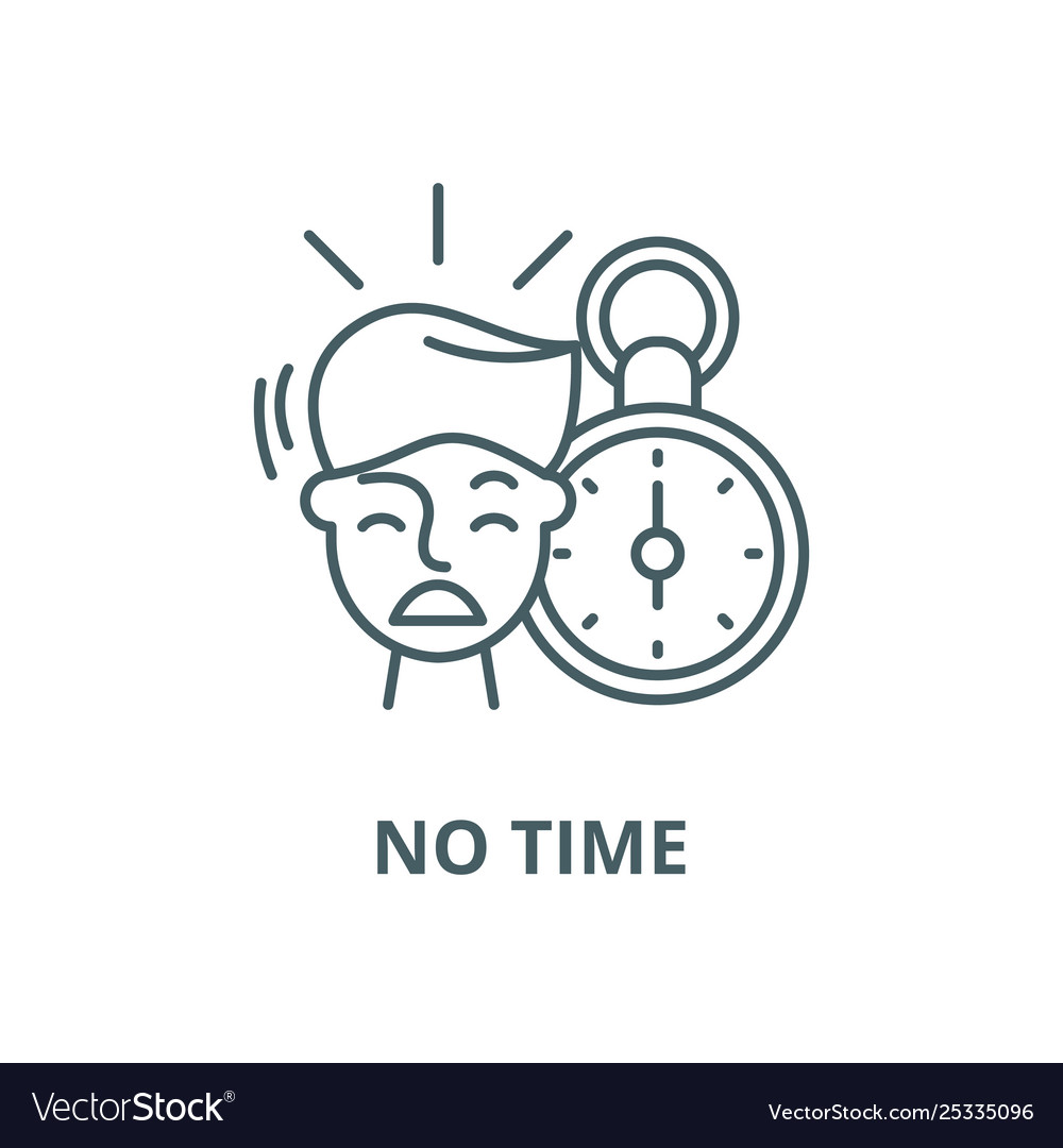 No time line icon linear concept outline