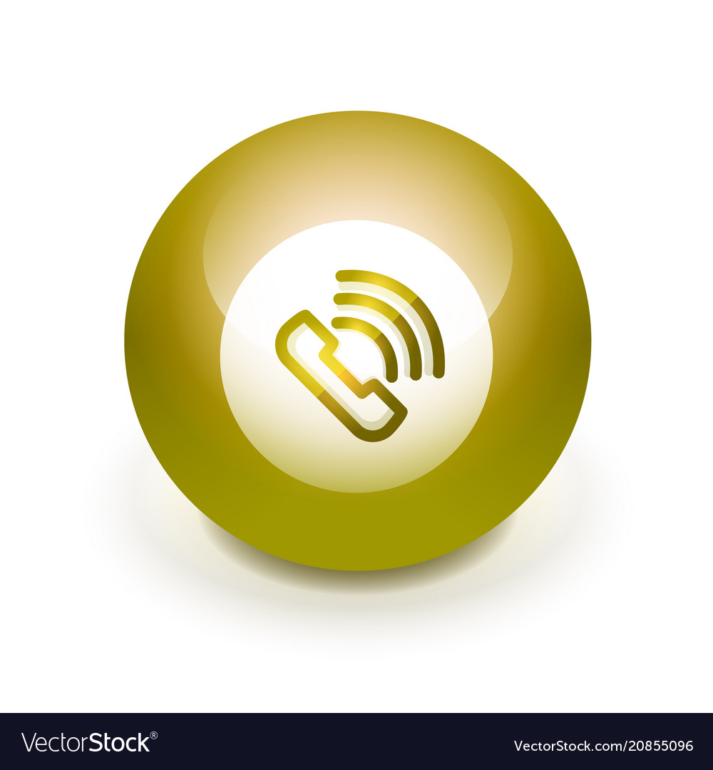 Phone button call support idea vector image Phone button call support idea