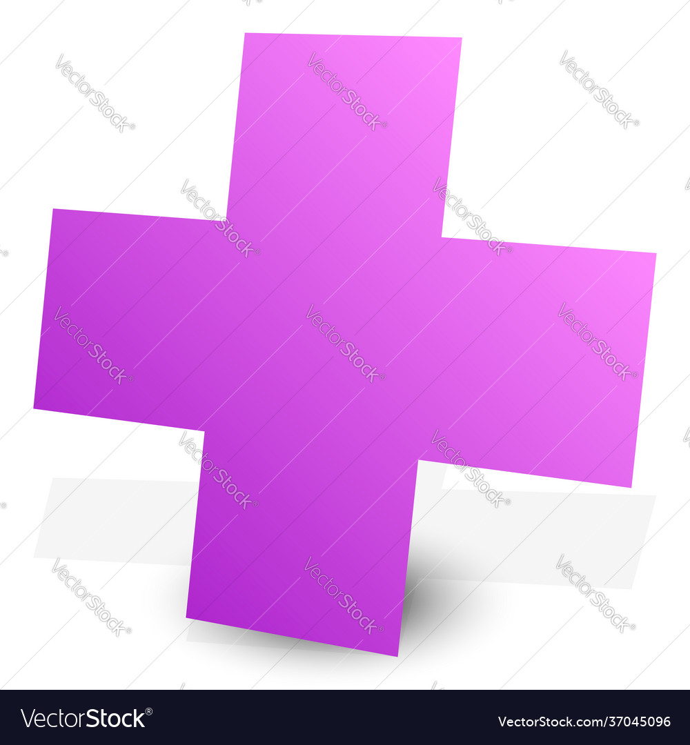 Plus cross sign mathematics math concepts add vector image Plus cross sign mathematics math concepts add