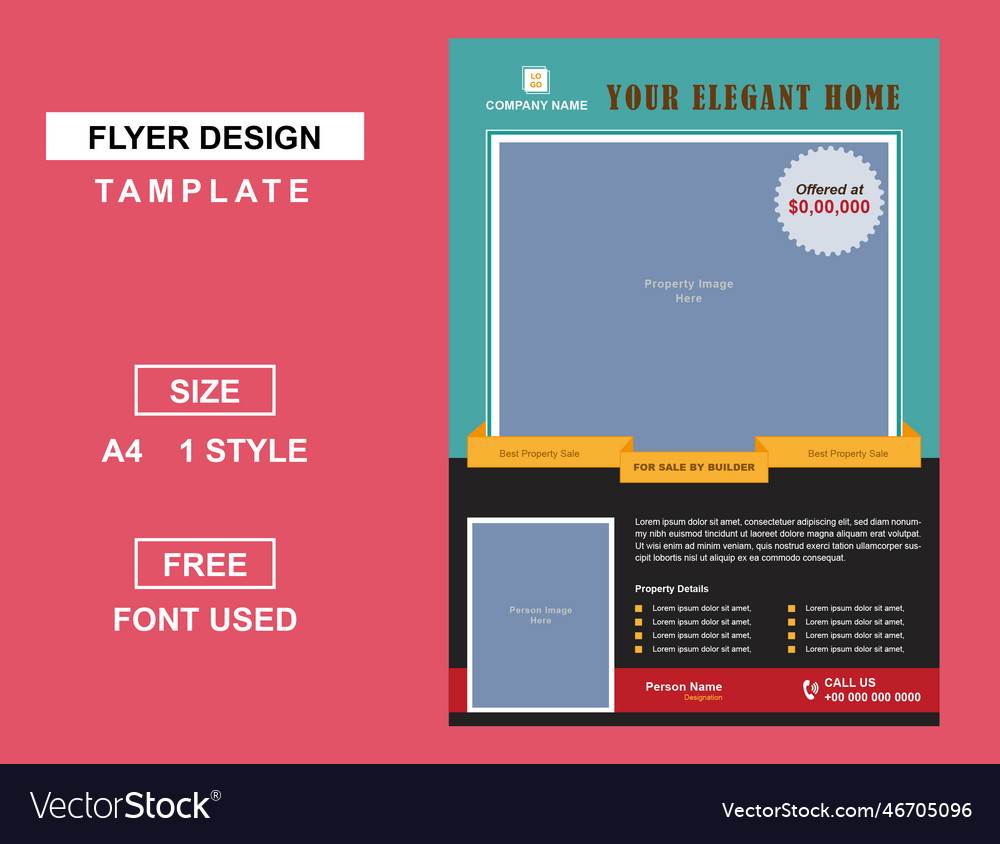 Property flyer design template for your business