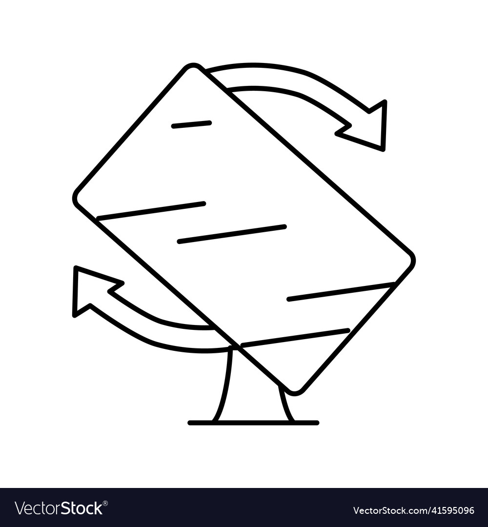 Rotating monitor line icon