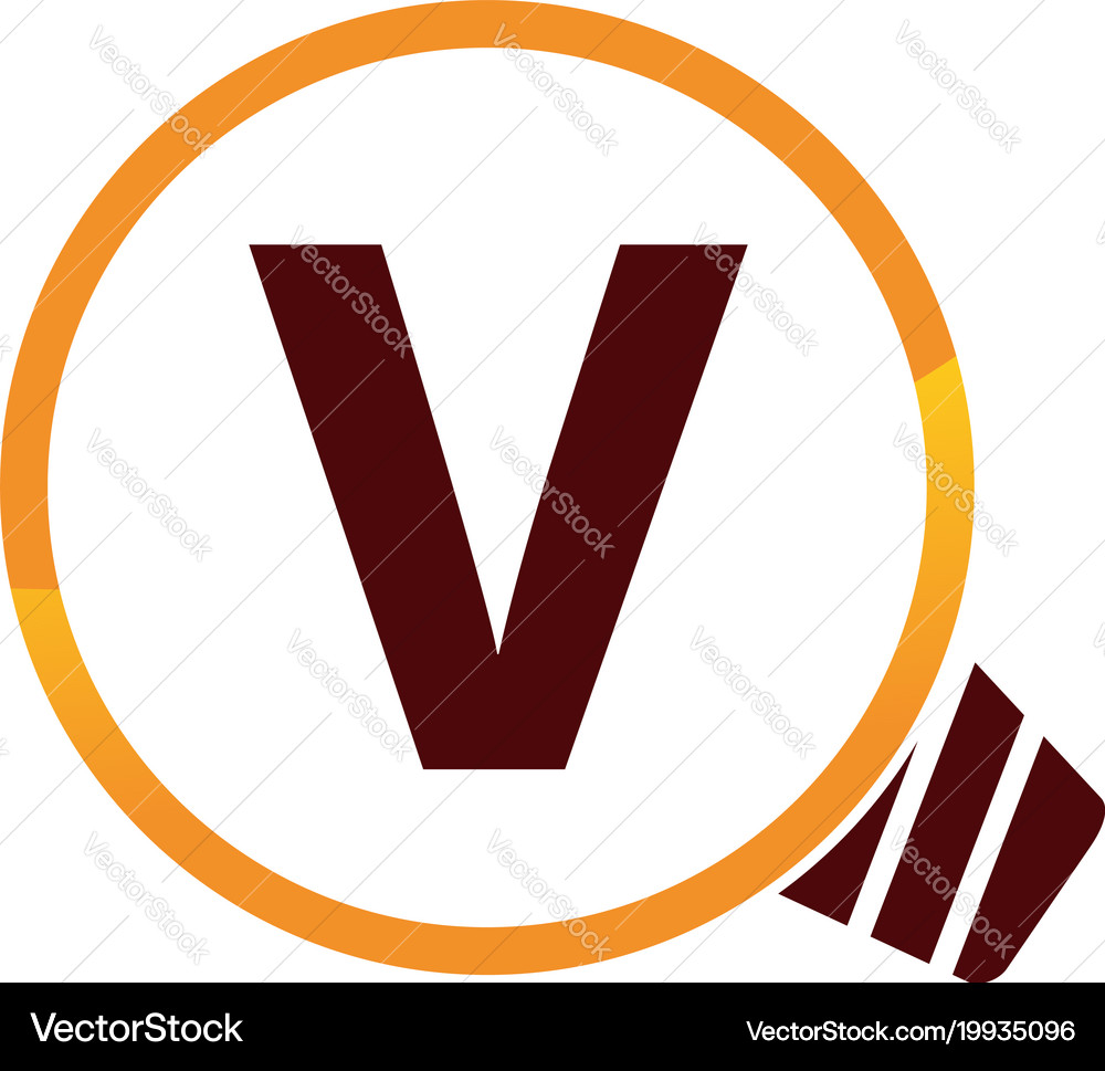 Smart solution letter v Royalty Free Vector Image