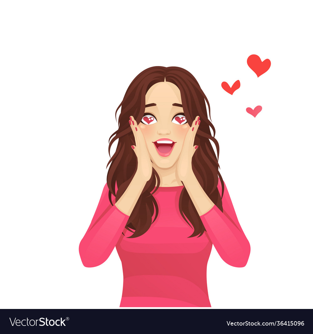 Surprised woman set Royalty Free Vector Image - VectorStock