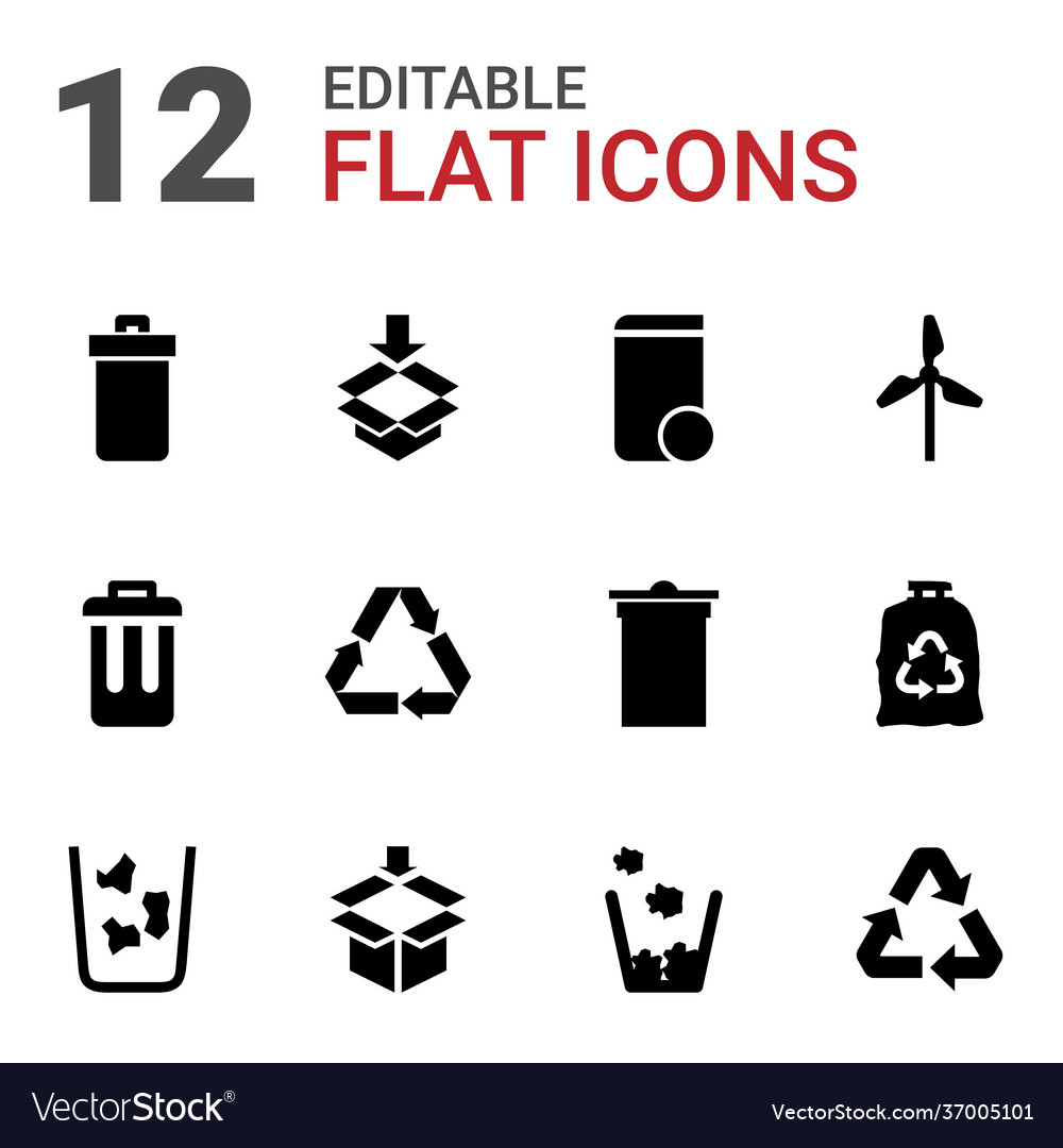 12 recycle icons