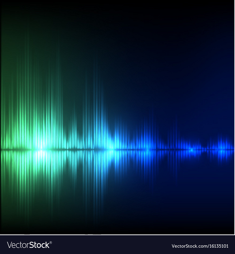 Abstract equalizer background blue-green wave Vector Image