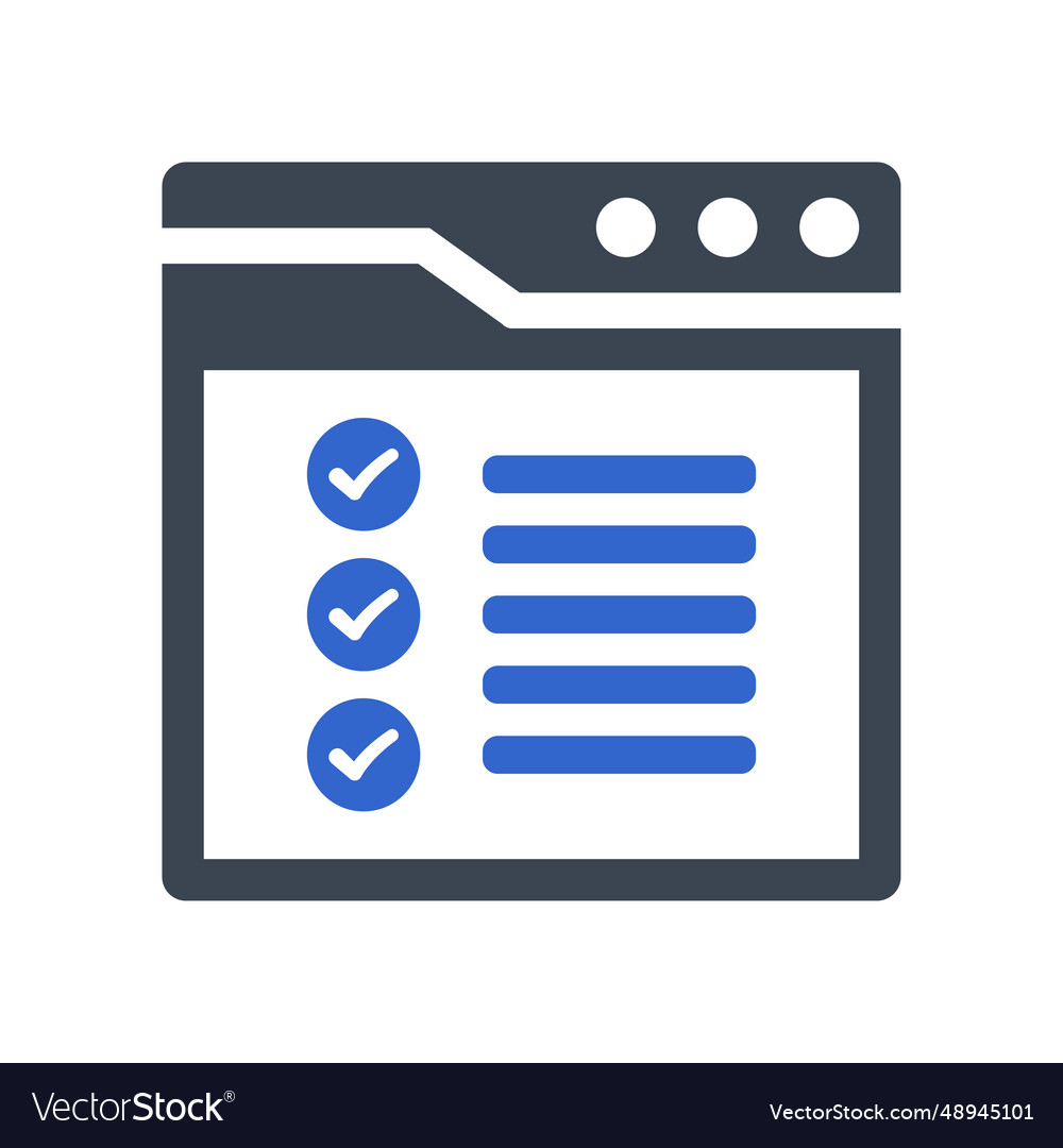 Checklist interface icon Royalty Free Vector Image