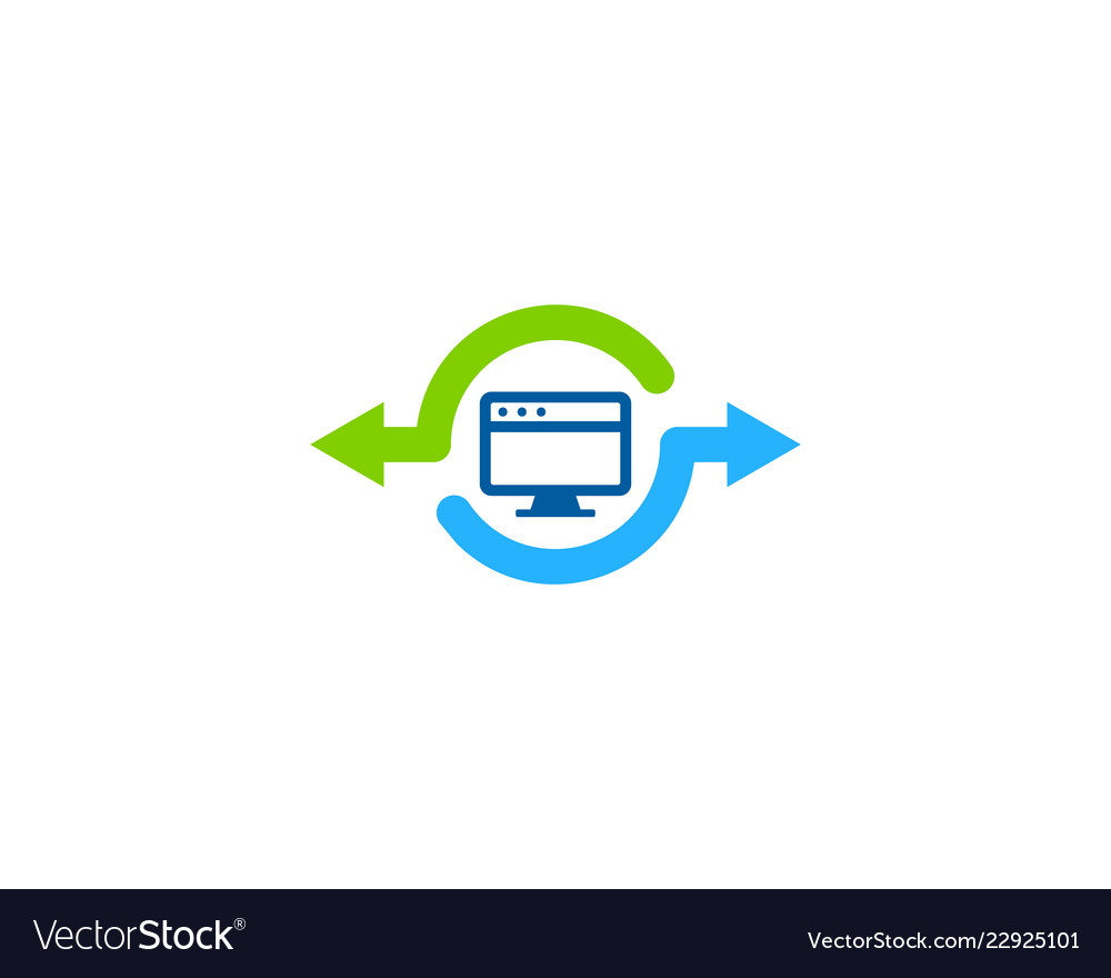 Computer share logo icon design Royalty Free Vector Image