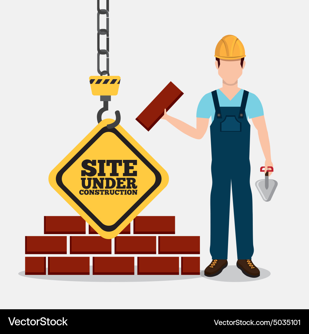 Construction design Royalty Free Vector Image - VectorStock