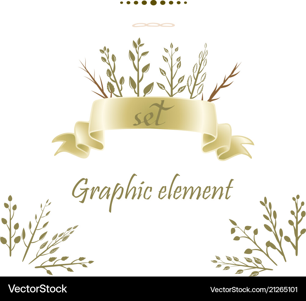 Design elements floral elements Royalty Free Vector Image