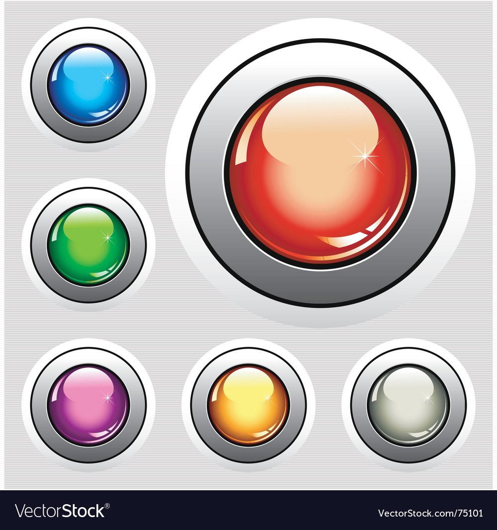 Glossy Metallic Buttons