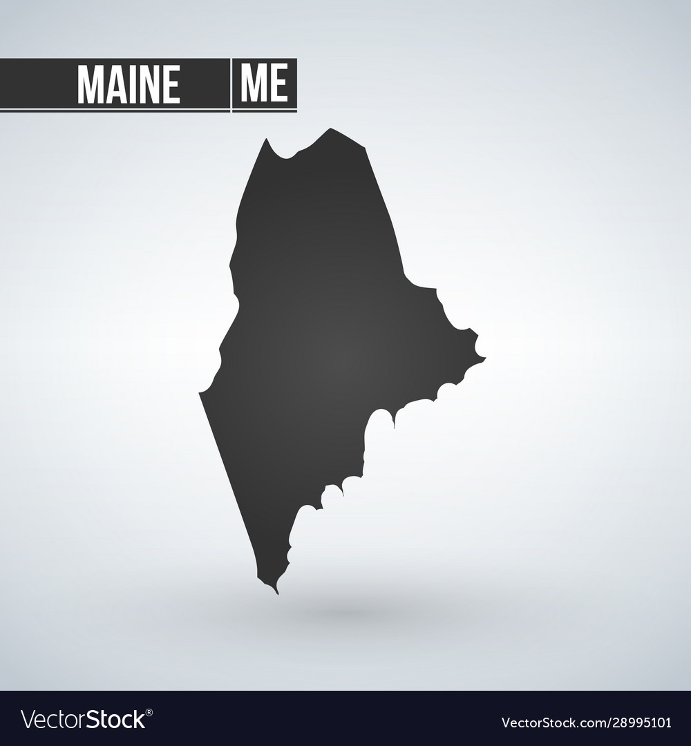 Maine map isolated on transparent background