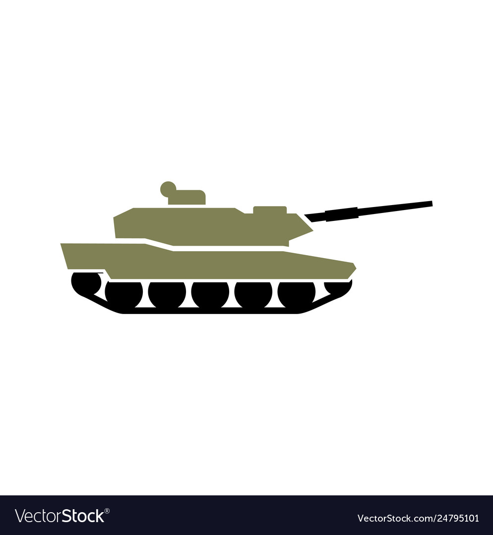 Military vehicle icon on background for graphic