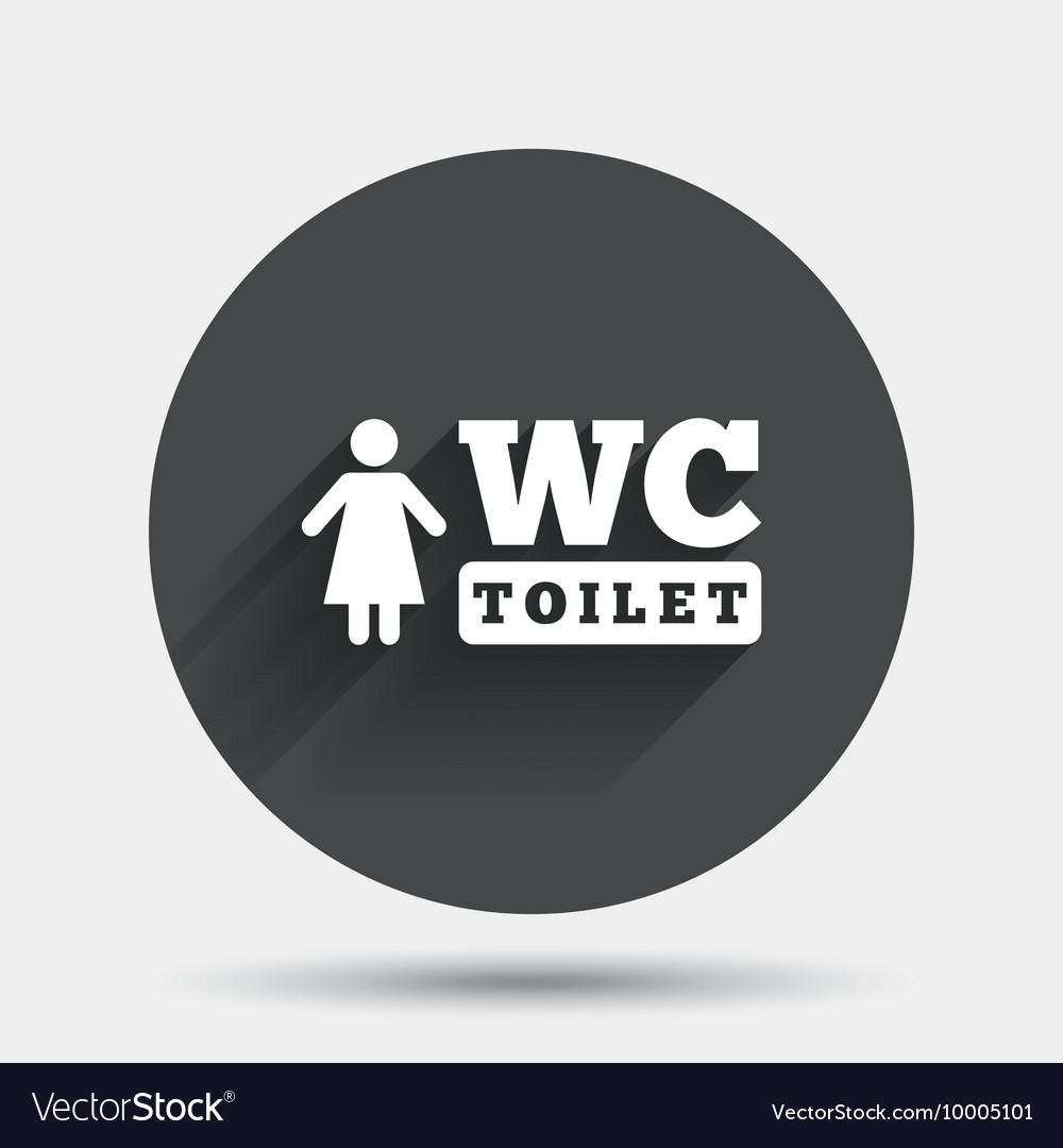 Wc women toilet sign icon restroom symbol Vector Image