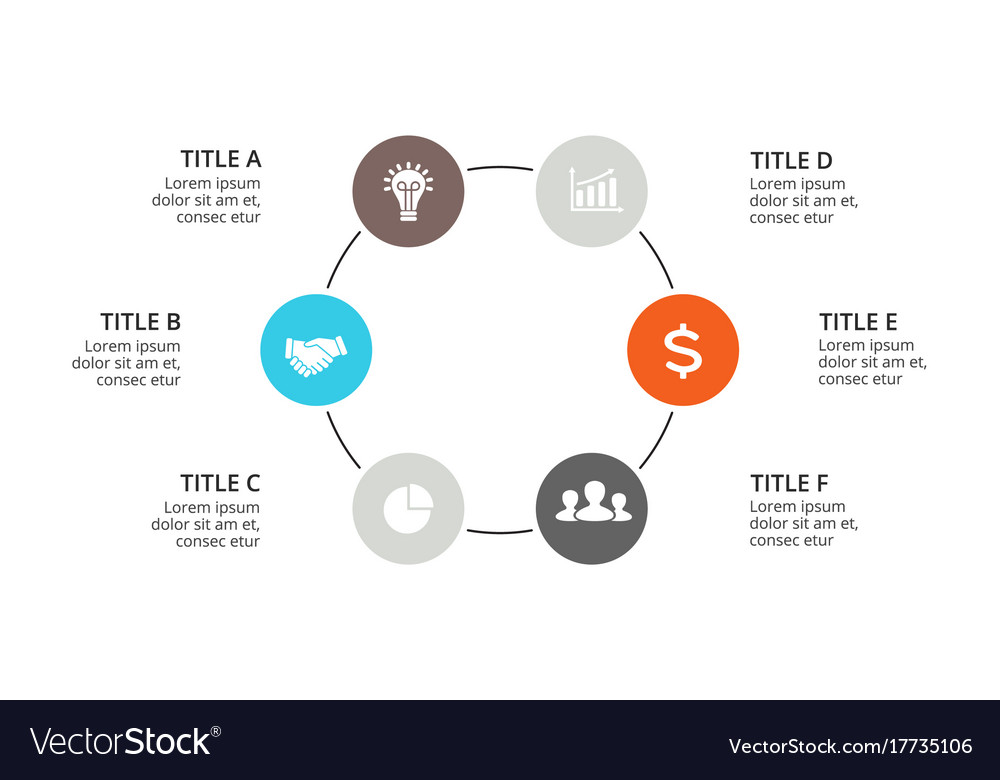 Circle arrows infographic cycle diagram Royalty Free Vector