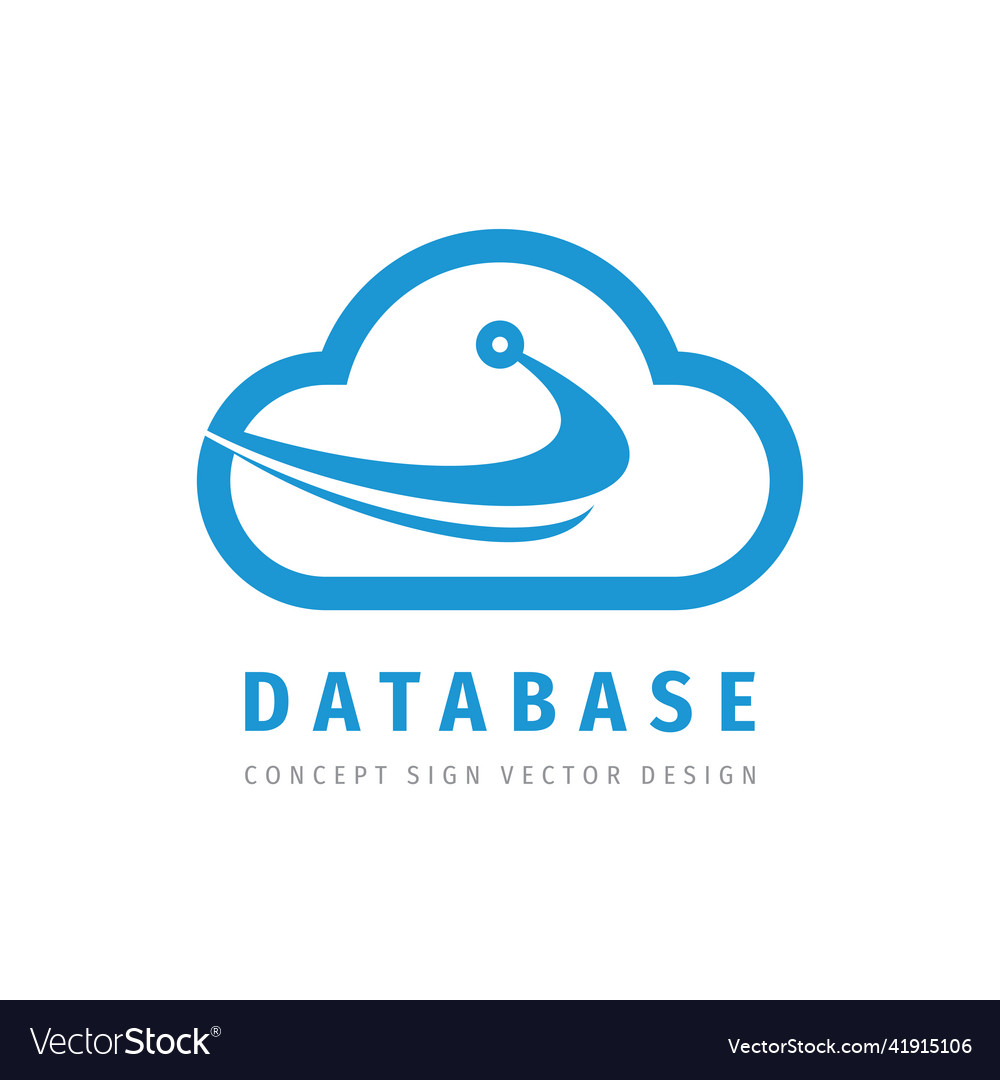 Cloud computing hosting icon logo design vector image Cloud computing hosting icon logo design