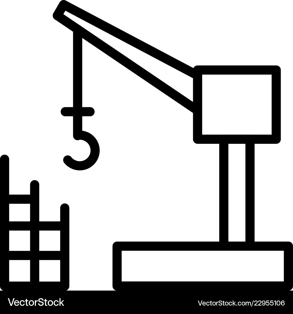 Construction crane Royalty Free Vector Image - VectorStock