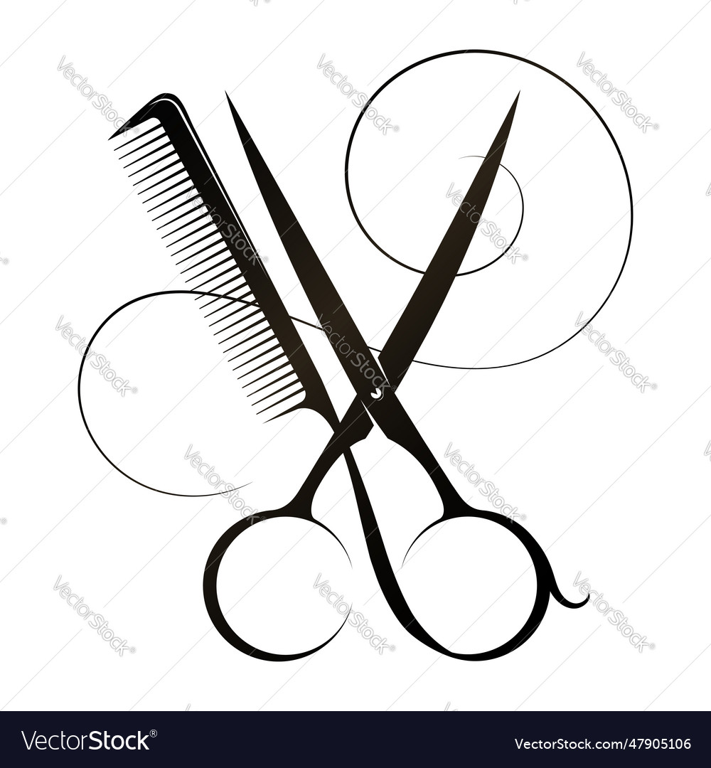 Design for beauty and hair salon stylist scissors Vector Image