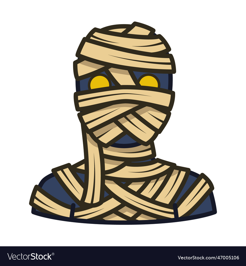 Egyptian mummy halloween costume icon