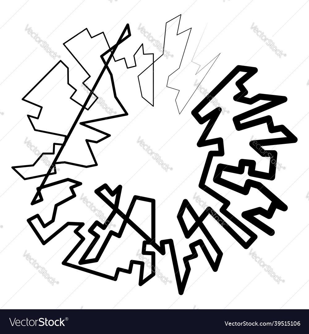 Geometric random circular element abstract vector image Geometric random circular element abstract