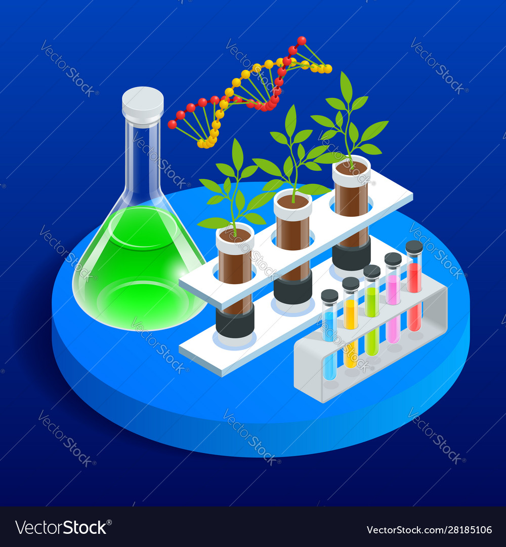 Isometric Concept Laboratory Exploring New Vector Image