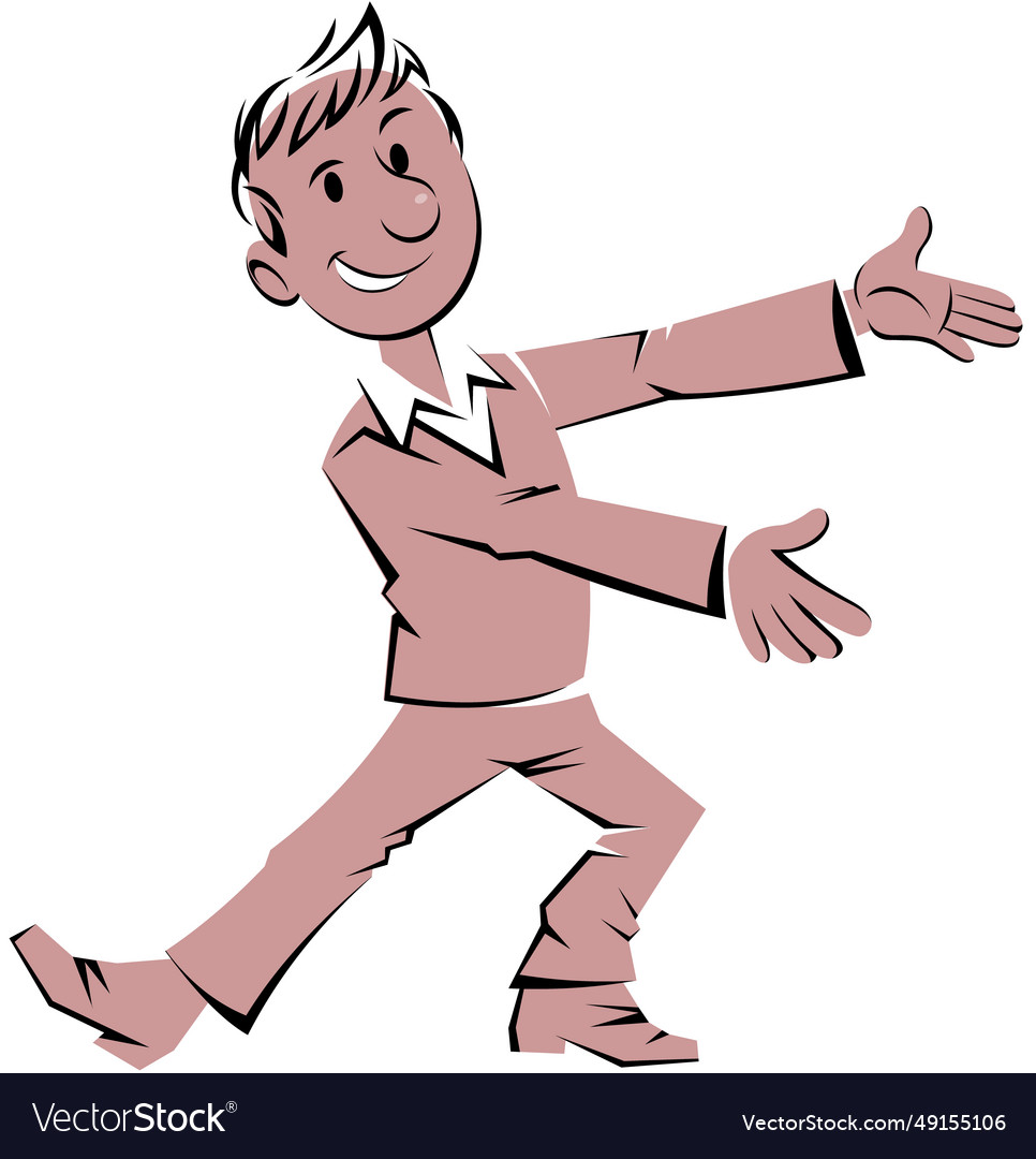 Man pointing pose Royalty Free Vector Image - VectorStock