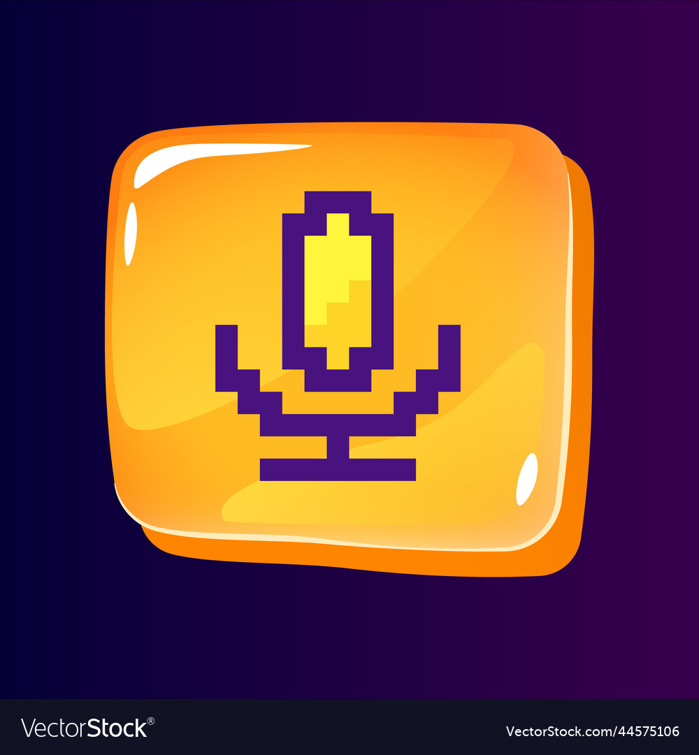 Microphone glossy ui button with pixelated color vector image Microphone glossy ui button with pixelated color