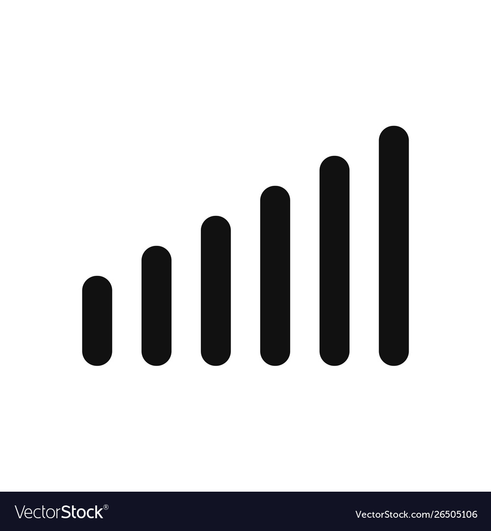 Network signal bar icon in modern design style Vector Image