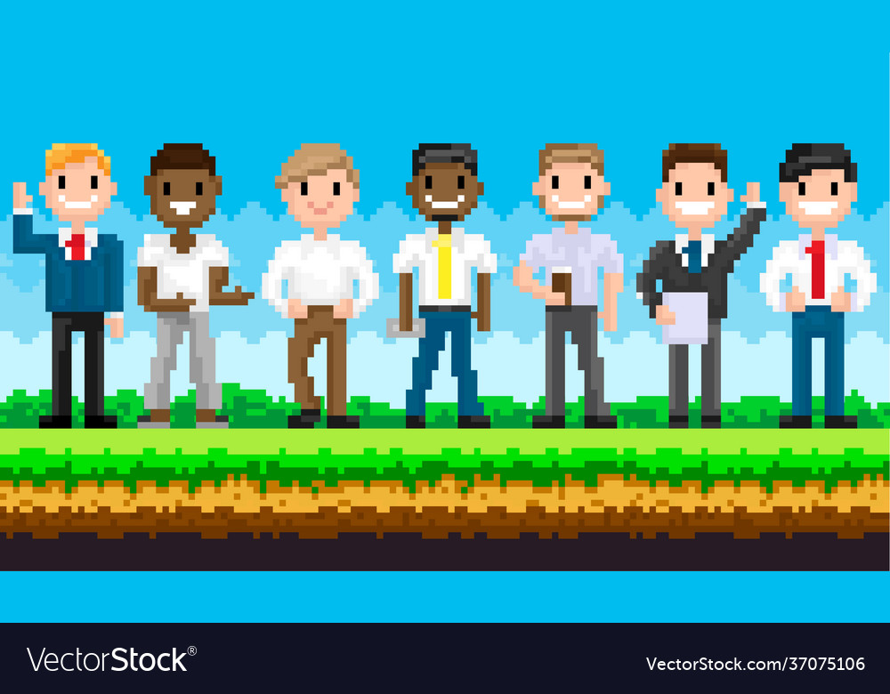 Retro Pixel Game Characters