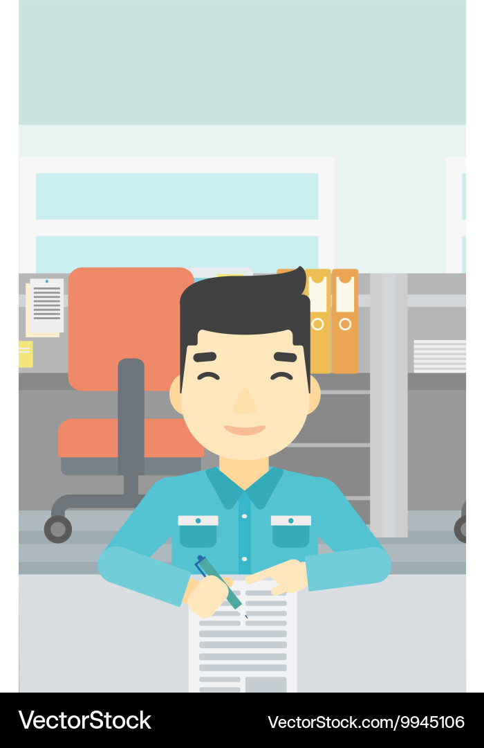 Signing of business documents Royalty Free Vector Image