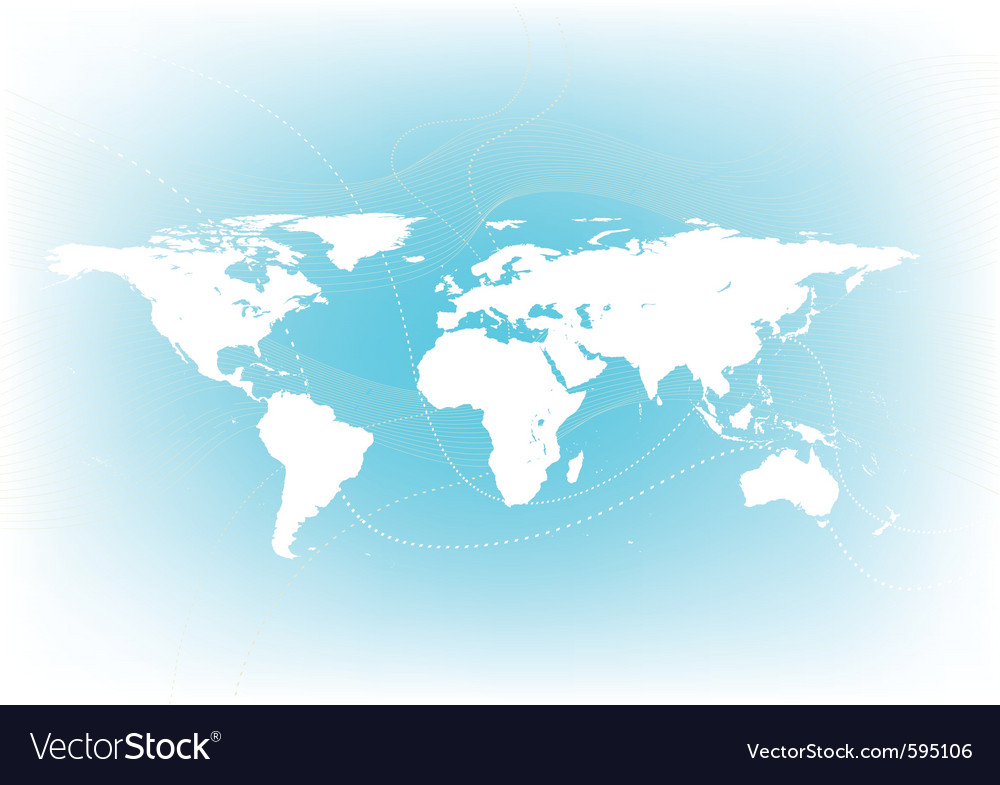 Soft World Map Royalty Free Vector Image Vectorstock