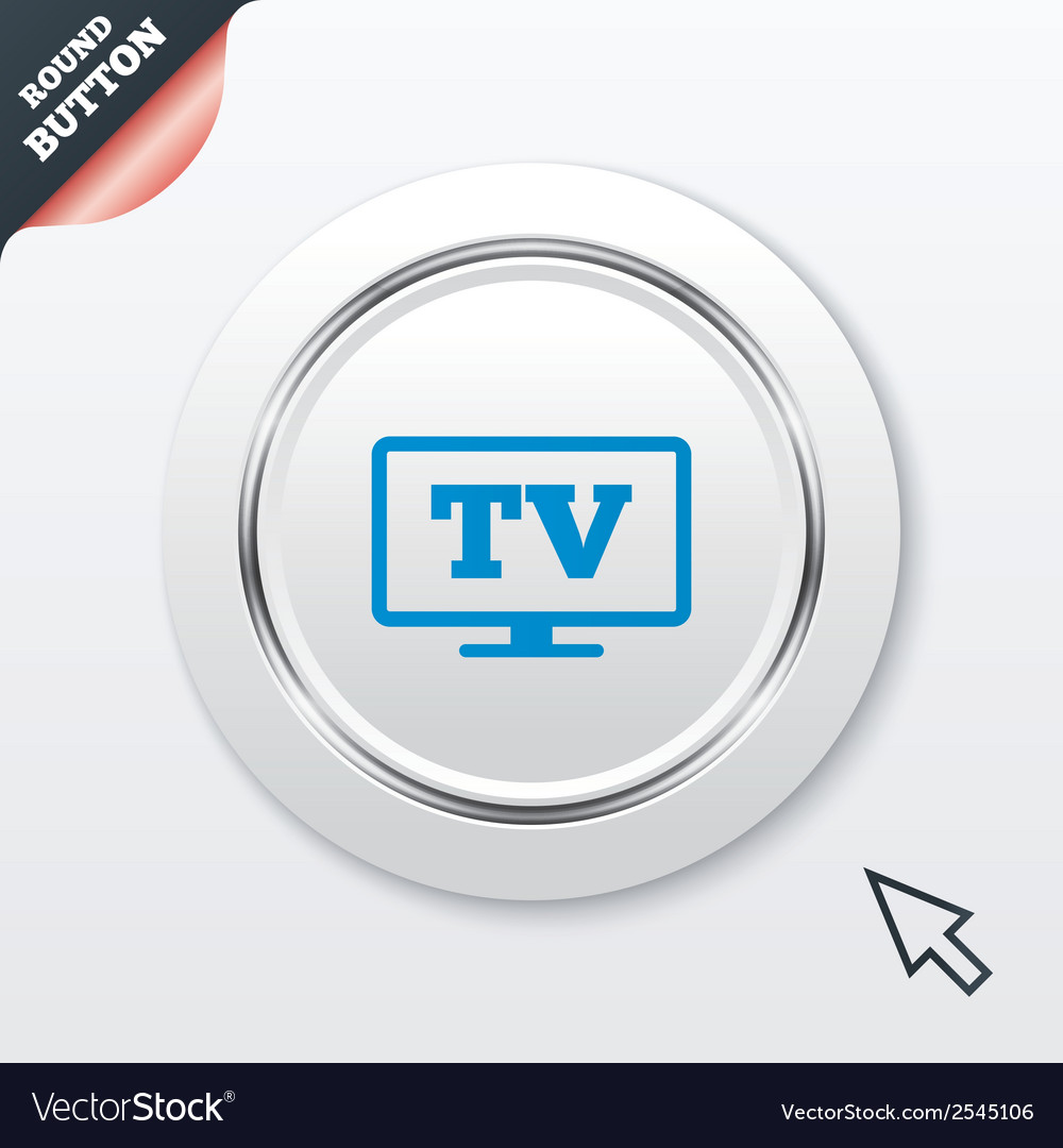 Widescreen tv sign icon television set symbol