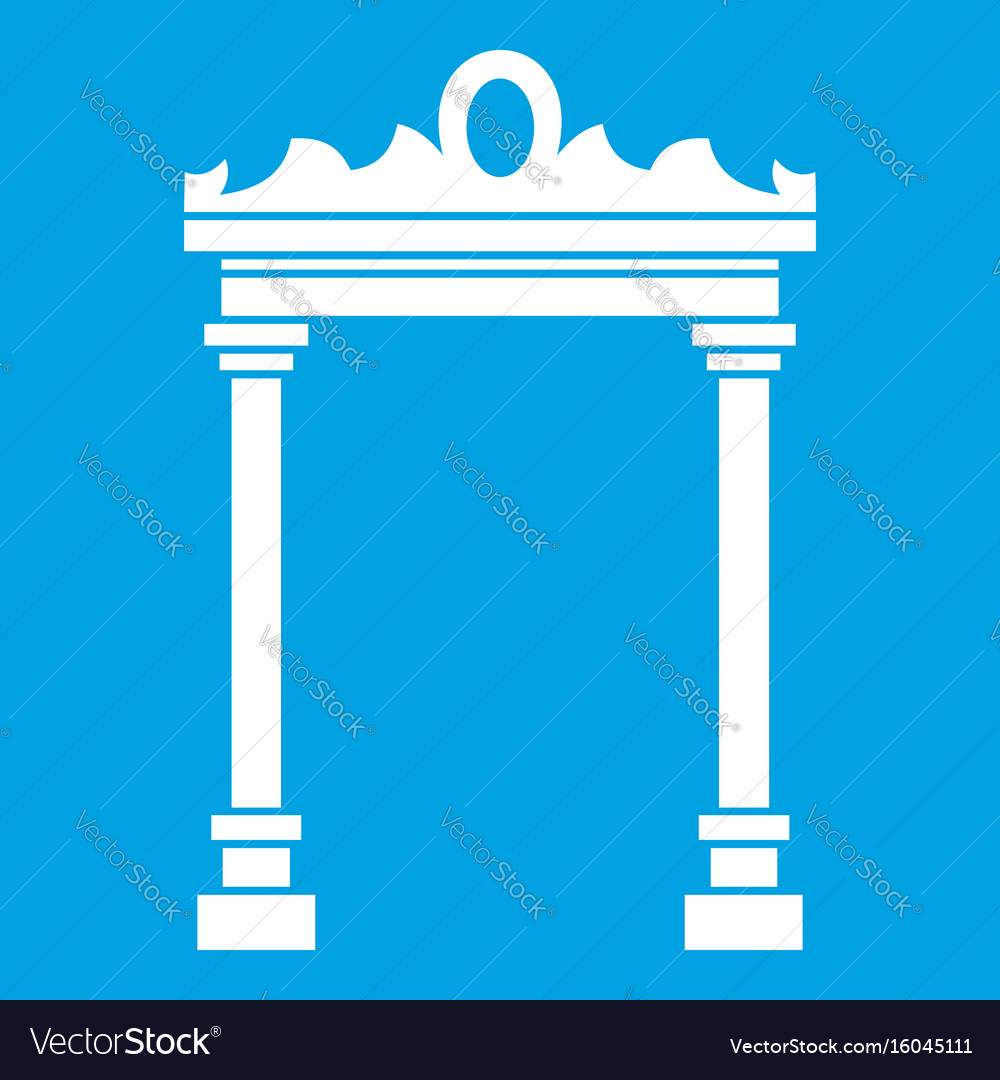 Arch icon white Royalty Free Vector Image - VectorStock