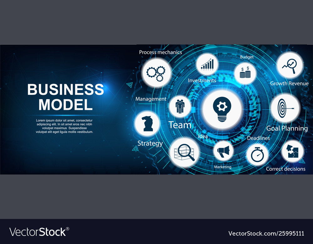 Business Model Web Page Banner Royalty Free Vector Image
