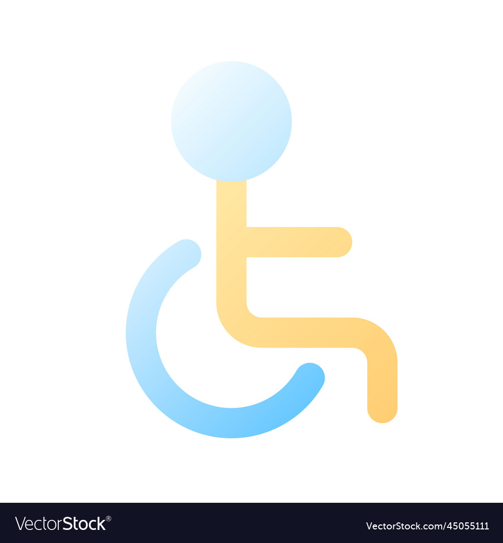 Disability pixel perfect flat gradient color ui vector image Disability pixel perfect flat gradient color ui