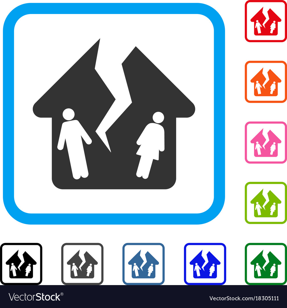 Divorce house framed icon